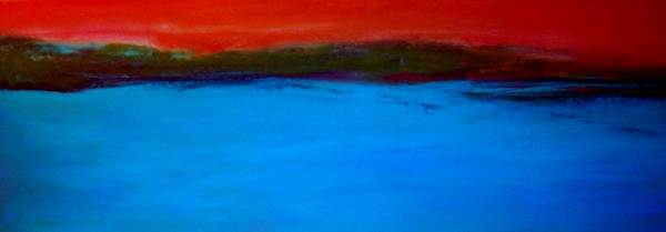 Red Orange Sky/Summer by Linda Sweeney